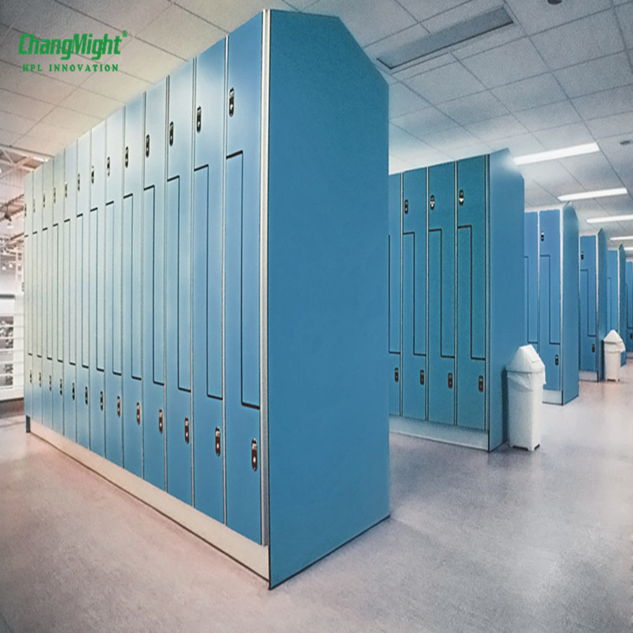 high grade compact hpl laminate lockers / cheap hpl locker cabinet / shopping mall gym lockers for fireproof waterproof