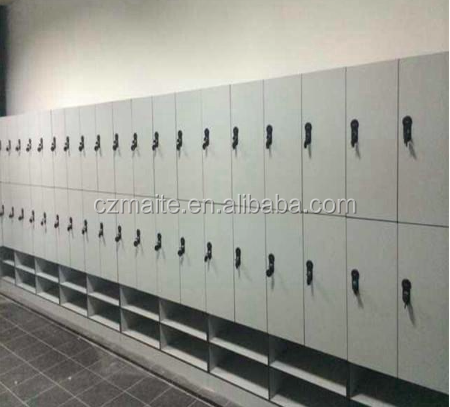 high grade compact hpl laminate lockers / cheap hpl locker cabinet / shopping mall gym lockers for fireproof waterproof