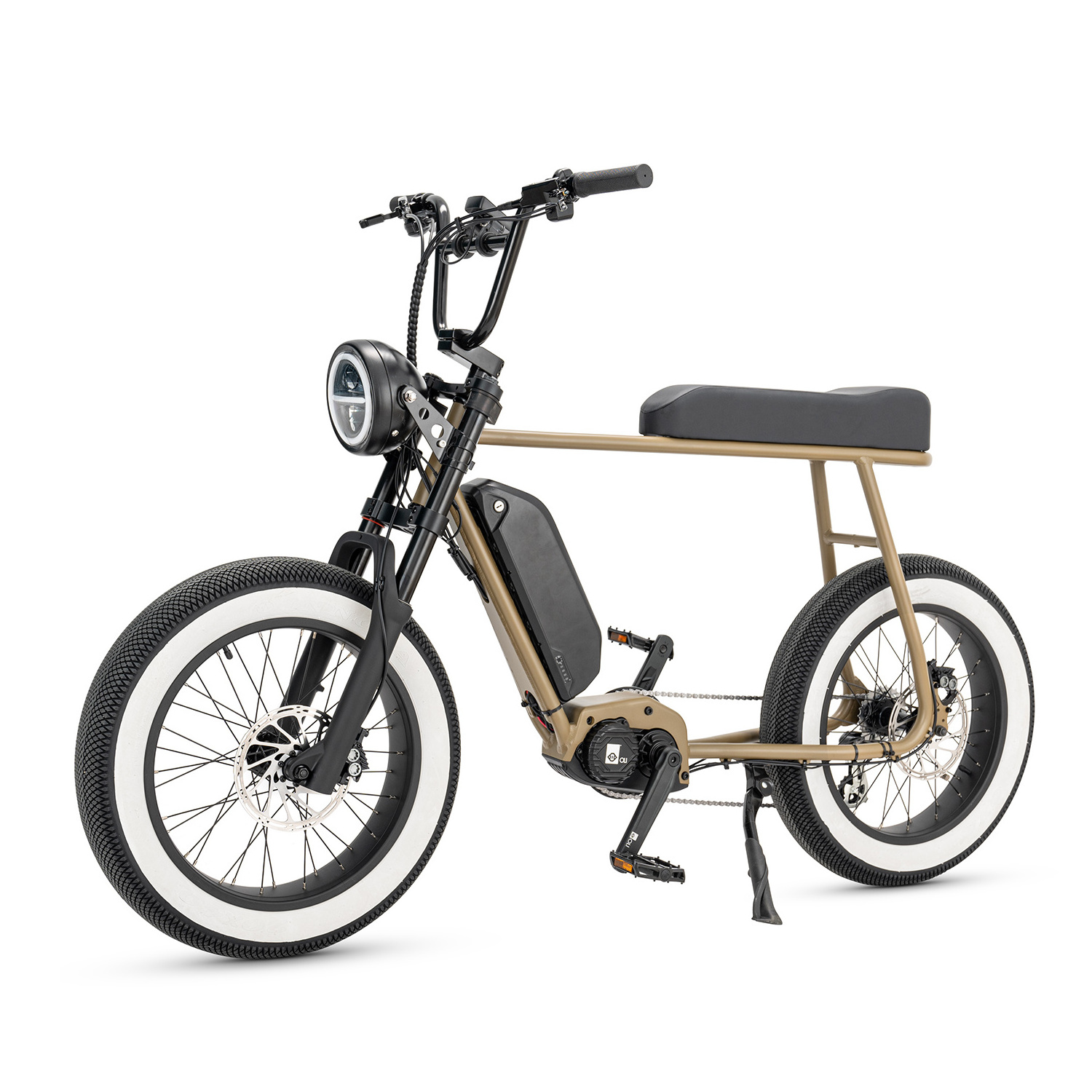 2024 Mario vintage fat tire ebike with 250w mid motor powered by 36v lithium battery