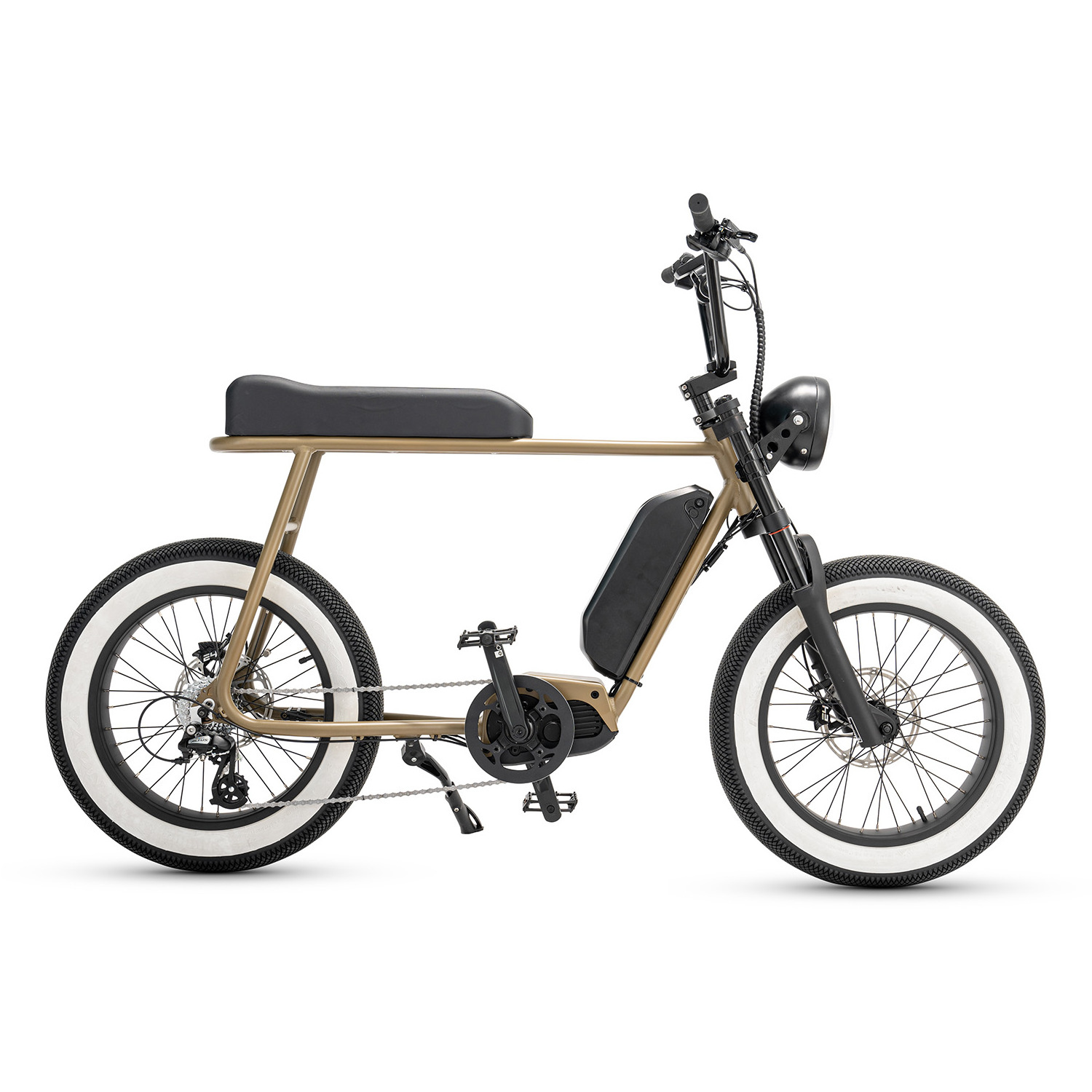 2024 Mario vintage fat tire ebike with 250w mid motor powered by 36v lithium battery