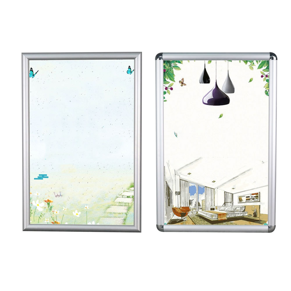 Factory aluminum led 20mm 25mm 32mm snap picture lock frame a1 a2 a3 a4 silver aluminum extrusion black snap poster frames