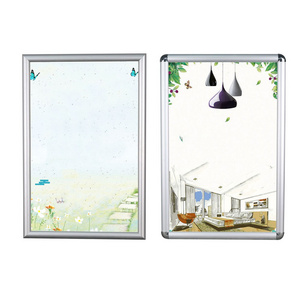 Factory aluminum led 20mm 25mm 32mm snap picture lock frame a1 a2 a3 a4 silver aluminum extrusion black snap poster frames