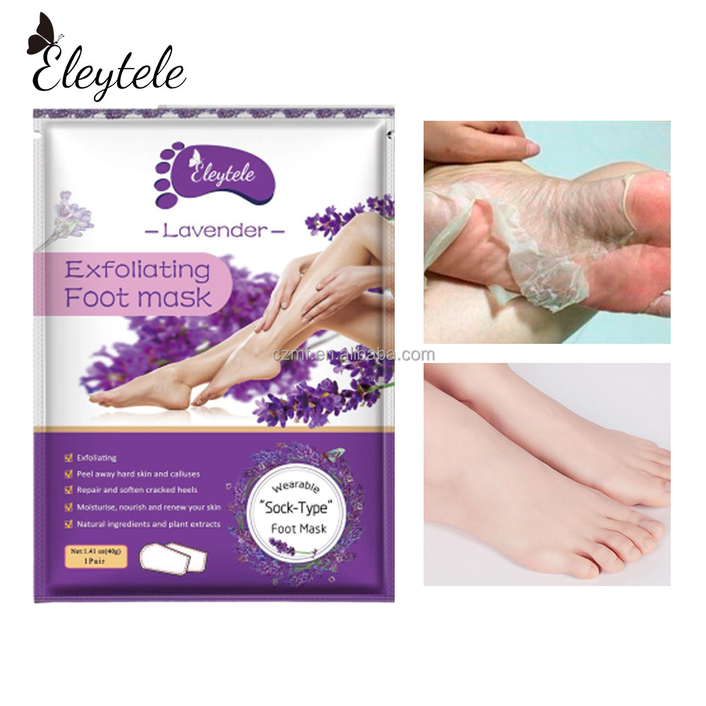 Private label batch sales feet and legs SPA  peeler exfoliating nourishing care replenishing skin collagen foot mask