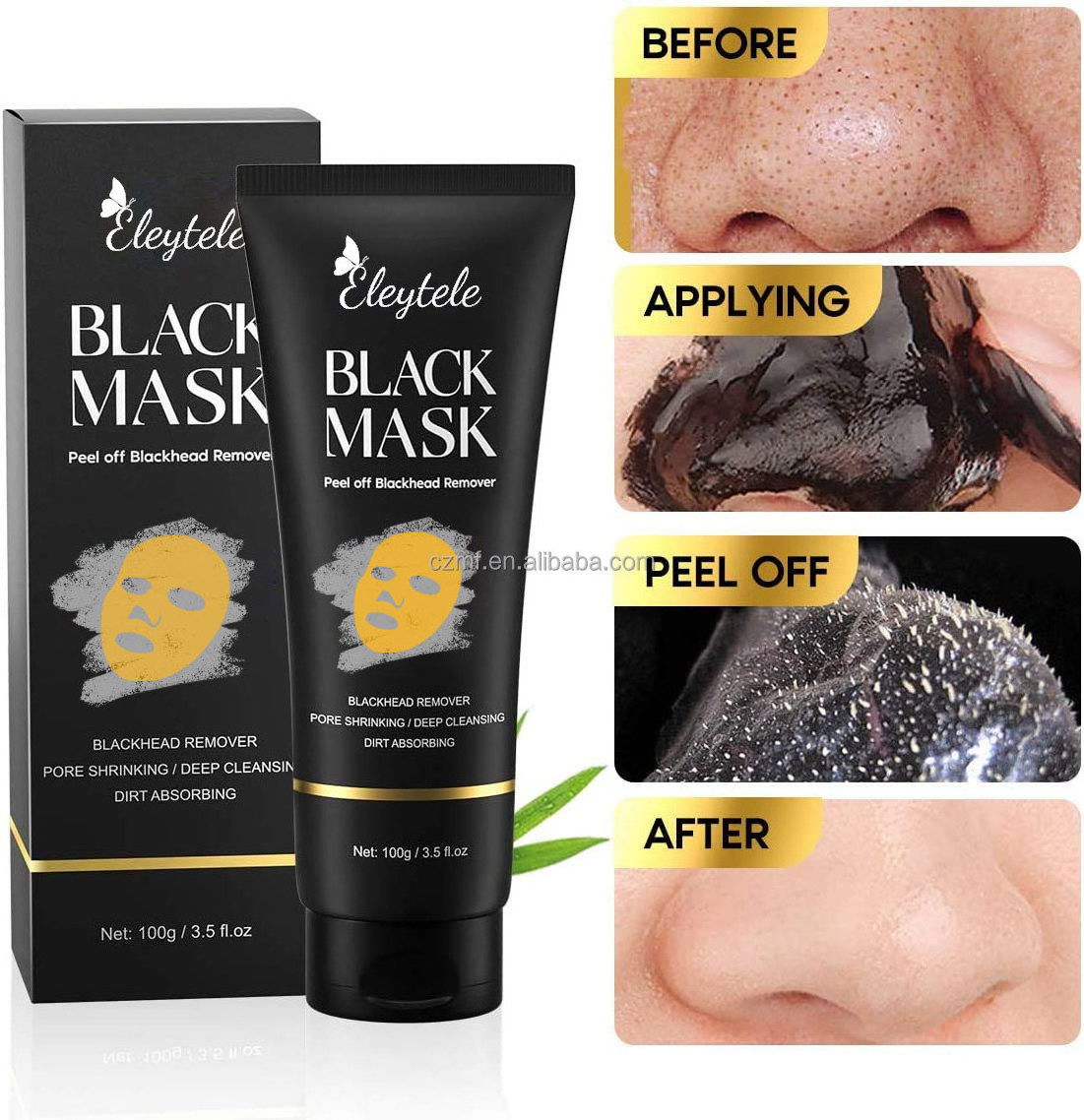 Private Label Face Skin Acne Treatment Face Mask Deep Cleansing Peel Off Face Mask And Nose Charcoal Blackhead Remover Mask