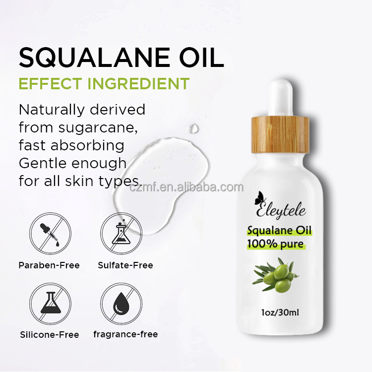 Private Label 100%Natural Organic Skin Care Essential Oil Facial Body Hydrating Moisturizer Smooth Massage  Soften Squalane Oil