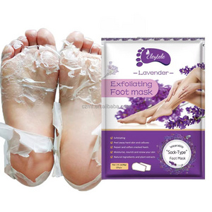 Private label batch sales feet and legs SPA  peeler exfoliating nourishing care replenishing skin collagen foot mask