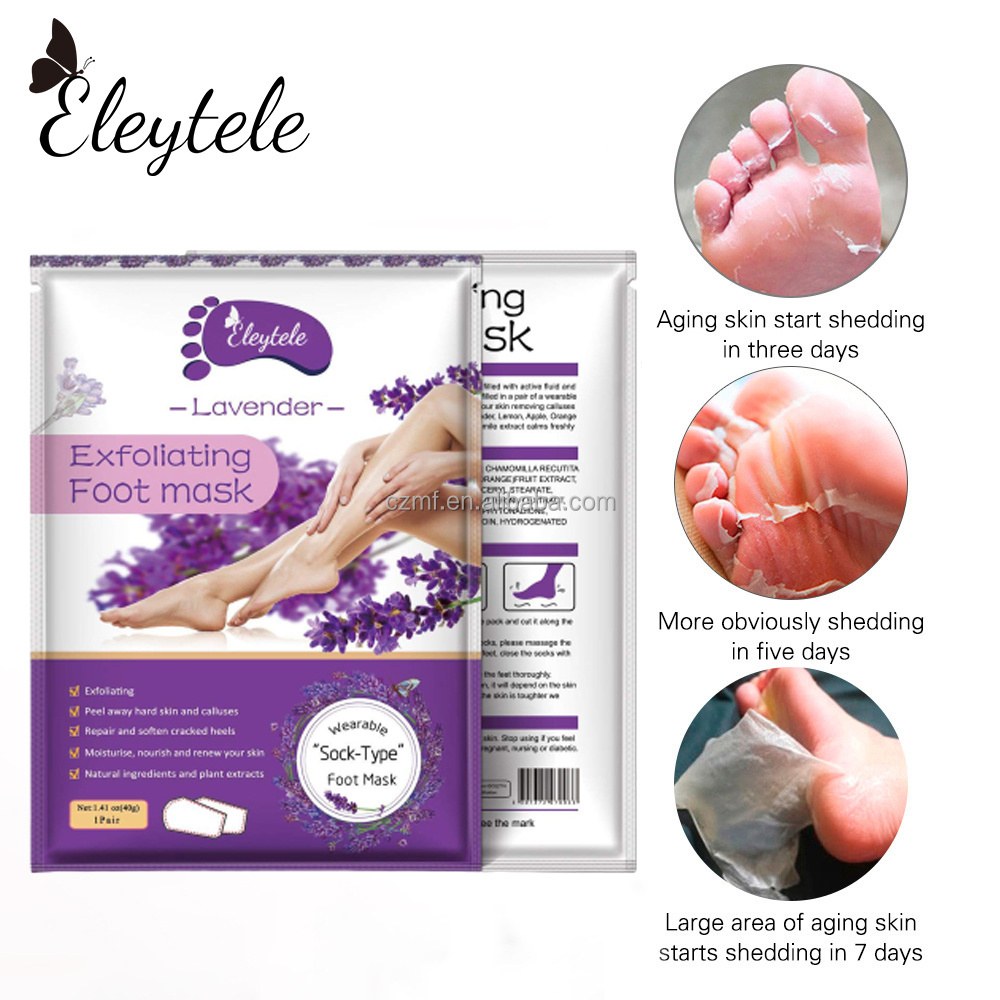 Private label batch sales feet and legs SPA  peeler exfoliating nourishing care replenishing skin collagen foot mask