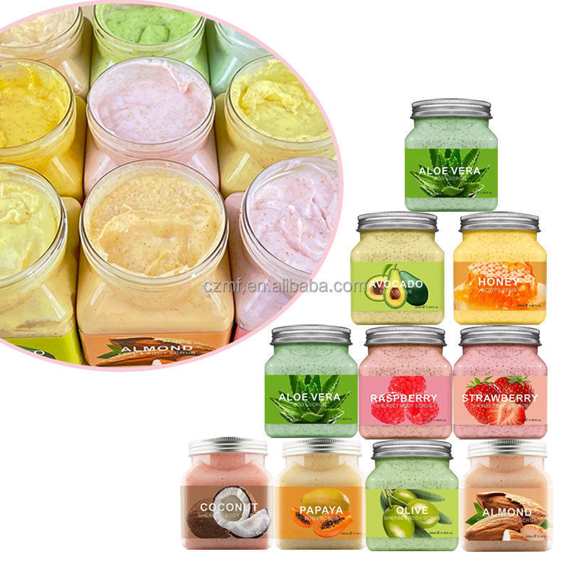 Wholesale Private Label Custom Logo Natural Organic Exfoliating Whitening Moisturizing Whipped Scrub Set Fruit Sugar Body Scrub