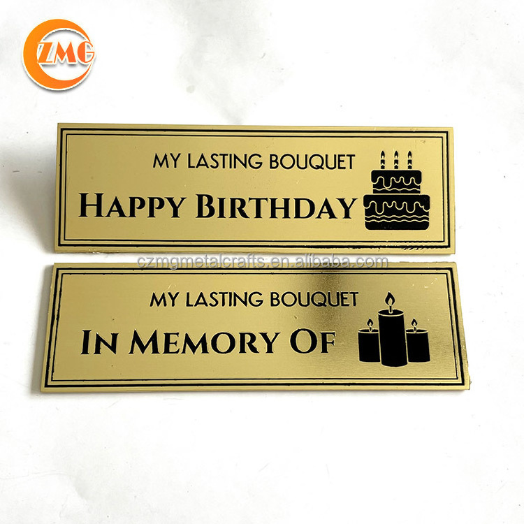 hot sale flat laser cut stainless steel metal name plate sticker