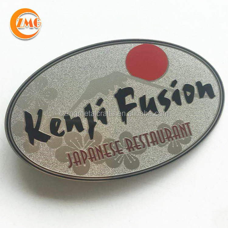 hot sale flat laser cut stainless steel metal name plate sticker