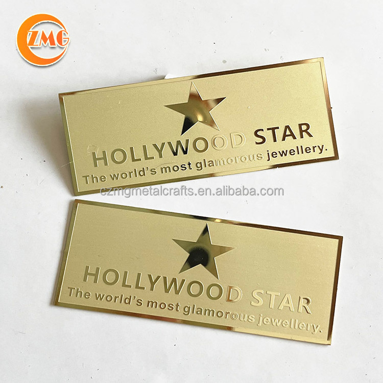 hot sale flat laser cut stainless steel metal name plate sticker