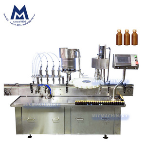 Automatic gmp glass liquid vial cough maple sugar syrup filling machine