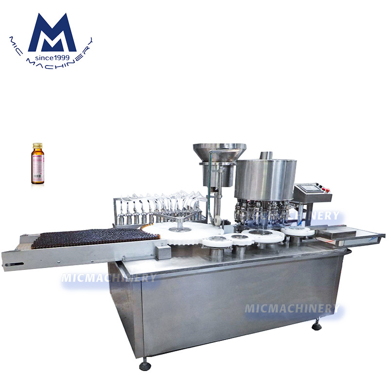 Automatic gmp glass liquid vial cough maple sugar syrup filling machine