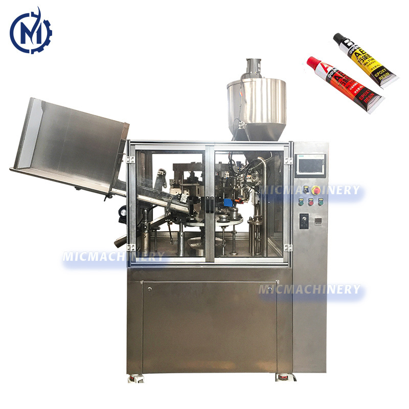 Automatic high speed toothpaste paint ointment aluminum metal tube filling machine