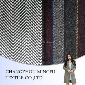 100% fiber merino wool blend woven fabric wholesale woolen fabric for coats