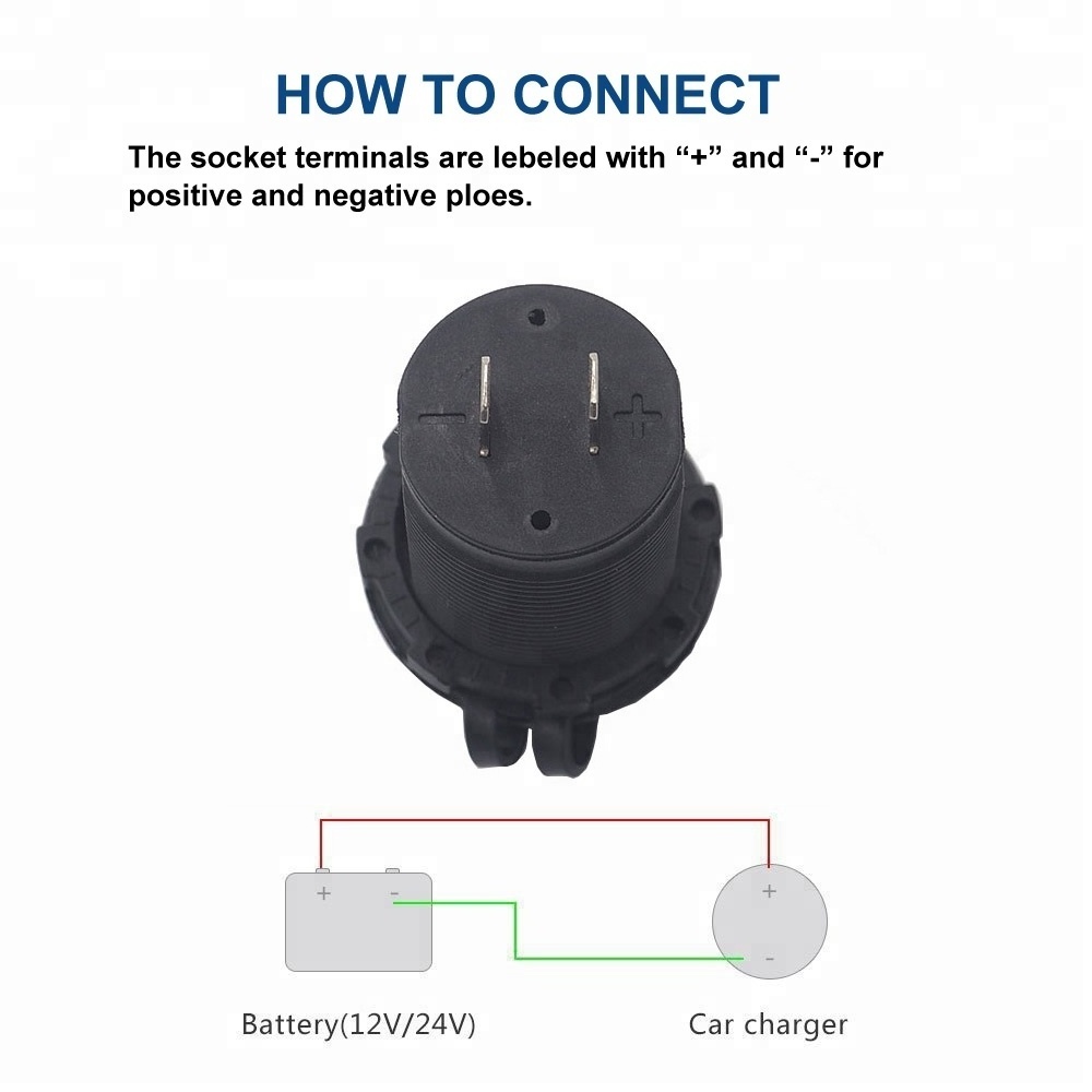 MX Dual USB Car Power Outlet Waterproof Marine Cigarette Lighter Adapter Universal Car Charger for Mobile Phone Bus Motorcycle