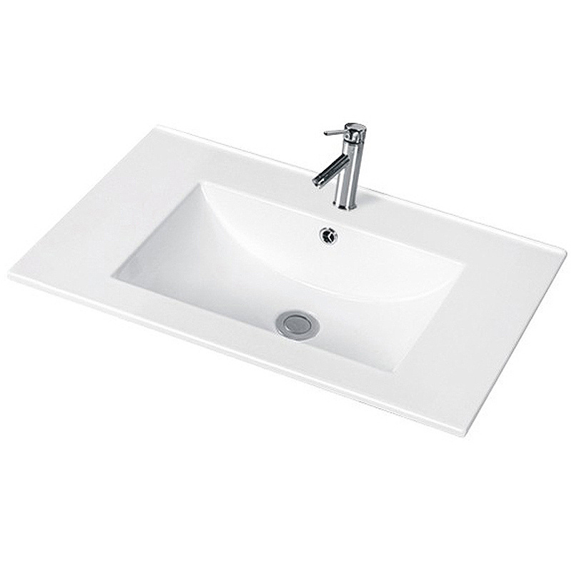 Cabinet Basin Clean Glazing Rectangular Bathroom Ceramic Basin Lavatory White sanitary ware