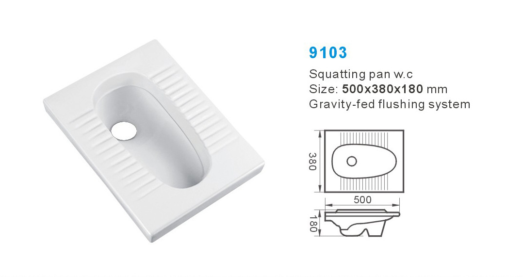 Bathroom Toilet Floor Mounted Supplies Wholesale Modern Design Ceramic Bathroom Manufacturer Cheap Squatting Pan