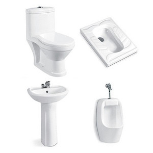 Ceramic Toilet and pedestal basin Set One Piece Ceramic Toilet and Wall Hung Toilet combination Squatting pan Wall Hung Urinal