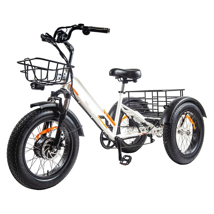 Wholesale high quality 3 wheel adults battery powered electric tricycles adultos 20 inch triciclo electrico trike