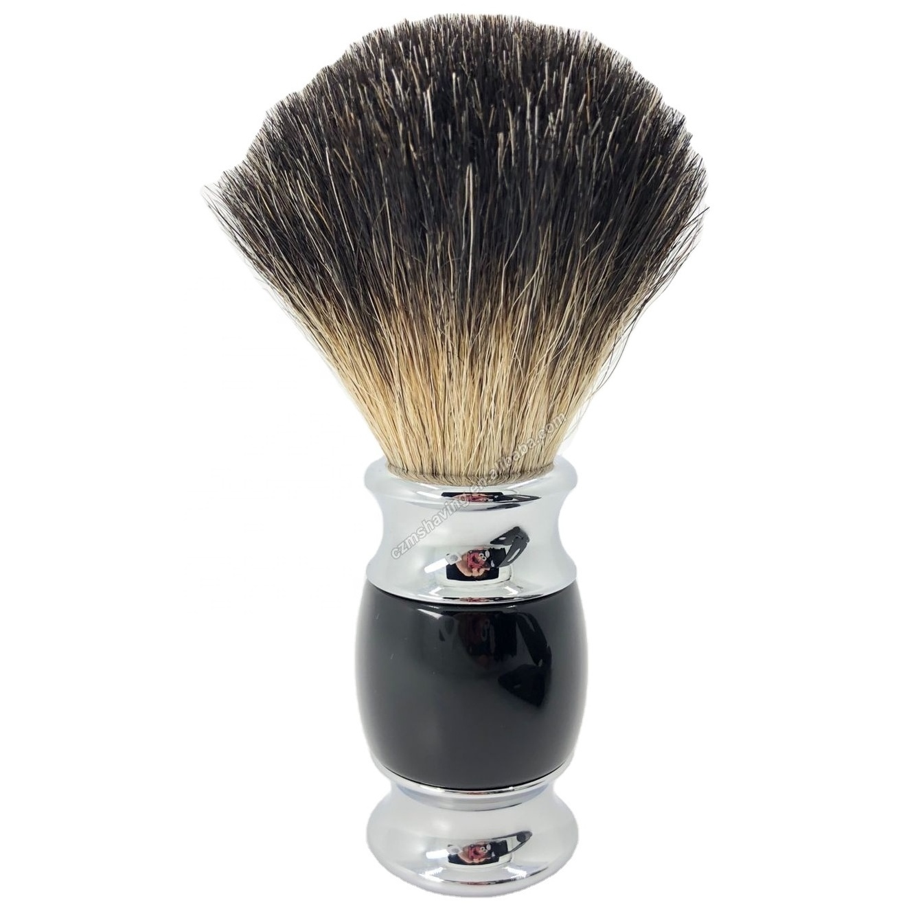 Popular Black Badger Hair Shaving Brush Classic Black Color Metal Resin Plastic Handle Beard Brush Knots