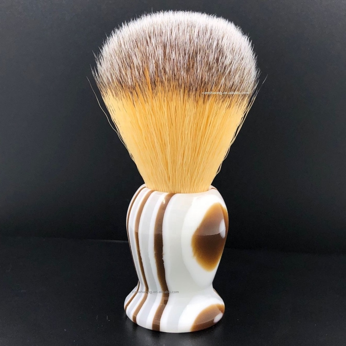 Bulk Order Hot Sales Popular Shaving Brush Synthetic Hair Knots Resin Handle Beard Brush Barber Shop Hair Salon Neck Brush