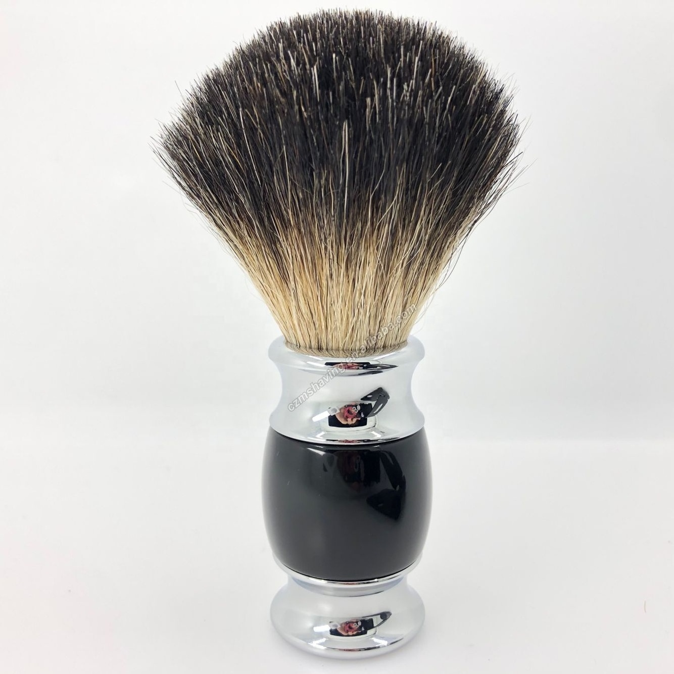 Popular Black Badger Hair Shaving Brush Classic Black Color Metal Resin Plastic Handle Beard Brush Knots