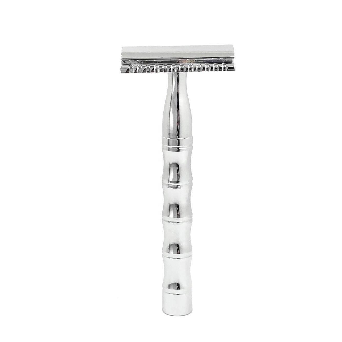 Popular Eco-Friendly Chrome Metal Double Edge Safety Razor Reusable Unisex Classic Wet Shaving Set Plastic Free Zero Waste