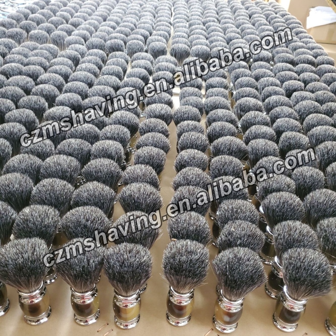 Popular Black Badger Hair Shaving Brush Classic Black Color Metal Resin Plastic Handle Beard Brush Knots