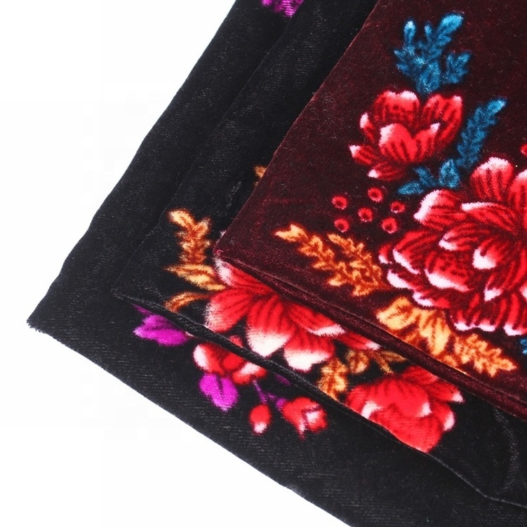 Customized upholstery 100% polyester kain tenun woven floral printed curtain 5000 korea velvet fabric in india