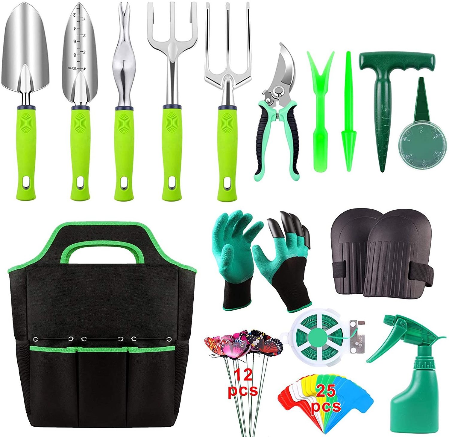 Customized Gardening Tool Set - 52 Pieces with Storage Tote Bag as Gardening Supplies Gifts for Women