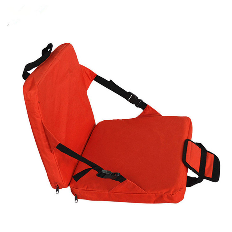 Hot Sales Wholesale Custom Foldable Easy Carry Padded Sports Stadium Seat Cushion with Adjustable Straps