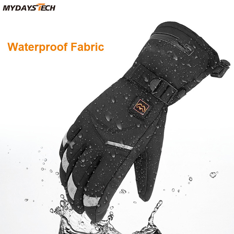 Mydays Tech Winter Essentials Washable Design Unisex Full Finger Thermal Heated Gloves for Snowboarding Hunting Hiking Camping