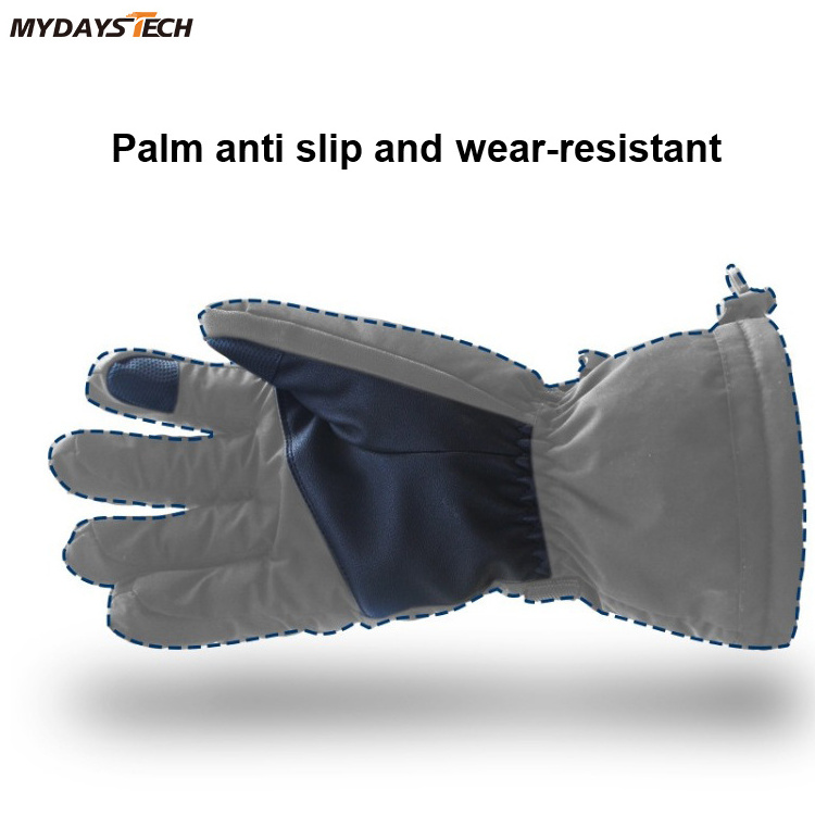 Mydays Tech Winter Essentials Washable Design Unisex Full Finger Thermal Heated Gloves for Snowboarding Hunting Hiking Camping