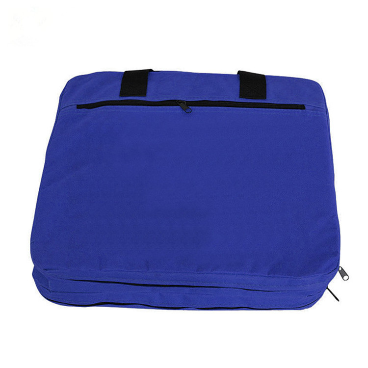 Hot Sales Wholesale Custom Foldable Easy Carry Padded Sports Stadium Seat Cushion with Adjustable Straps