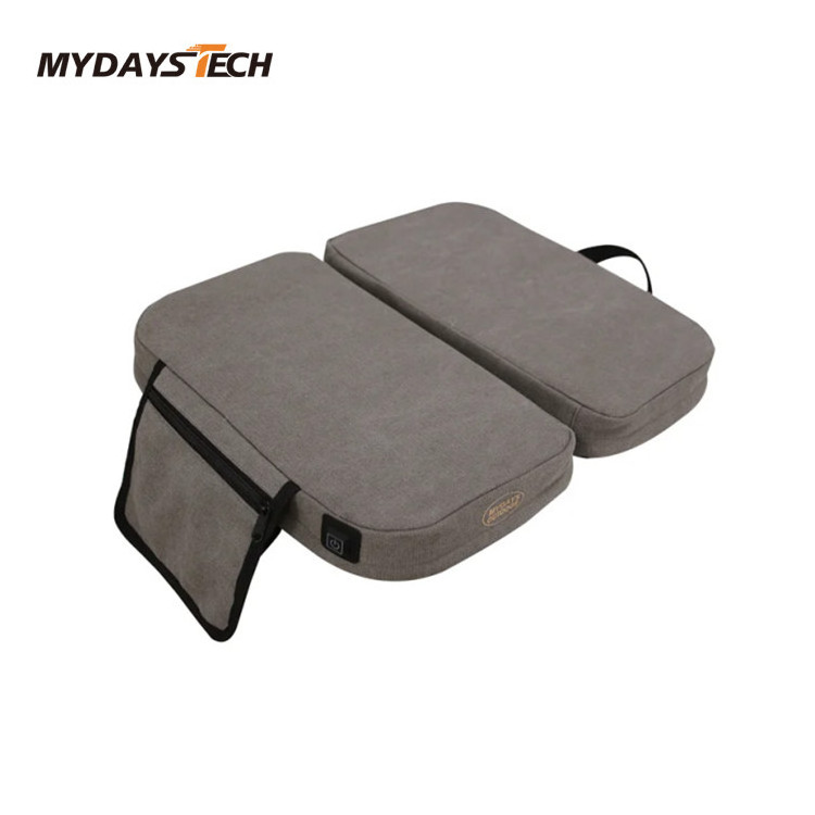 Mydays Tech Extra Wide Foldable Thickened 3 Mode Adjustable USB Power Heated Seat Cushion for Bleacher Stadium Office Park Boat