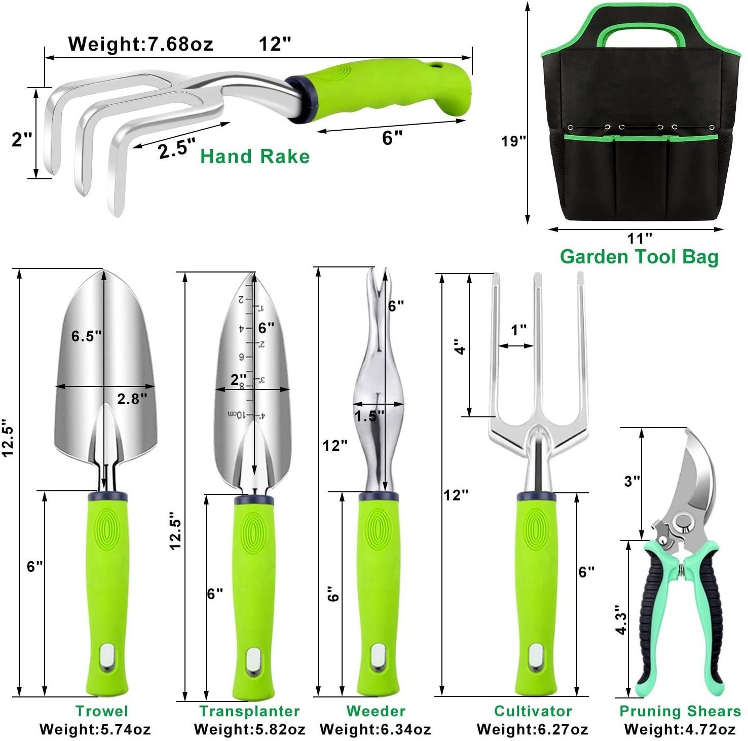 Customized Gardening Tool Set - 52 Pieces with Storage Tote Bag as Gardening Supplies Gifts for Women