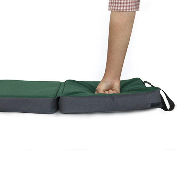 Selling Waterproof Oxford Large Green Garden Folding Kneeling Pad with Extra Thick Memory Foam for Gardener