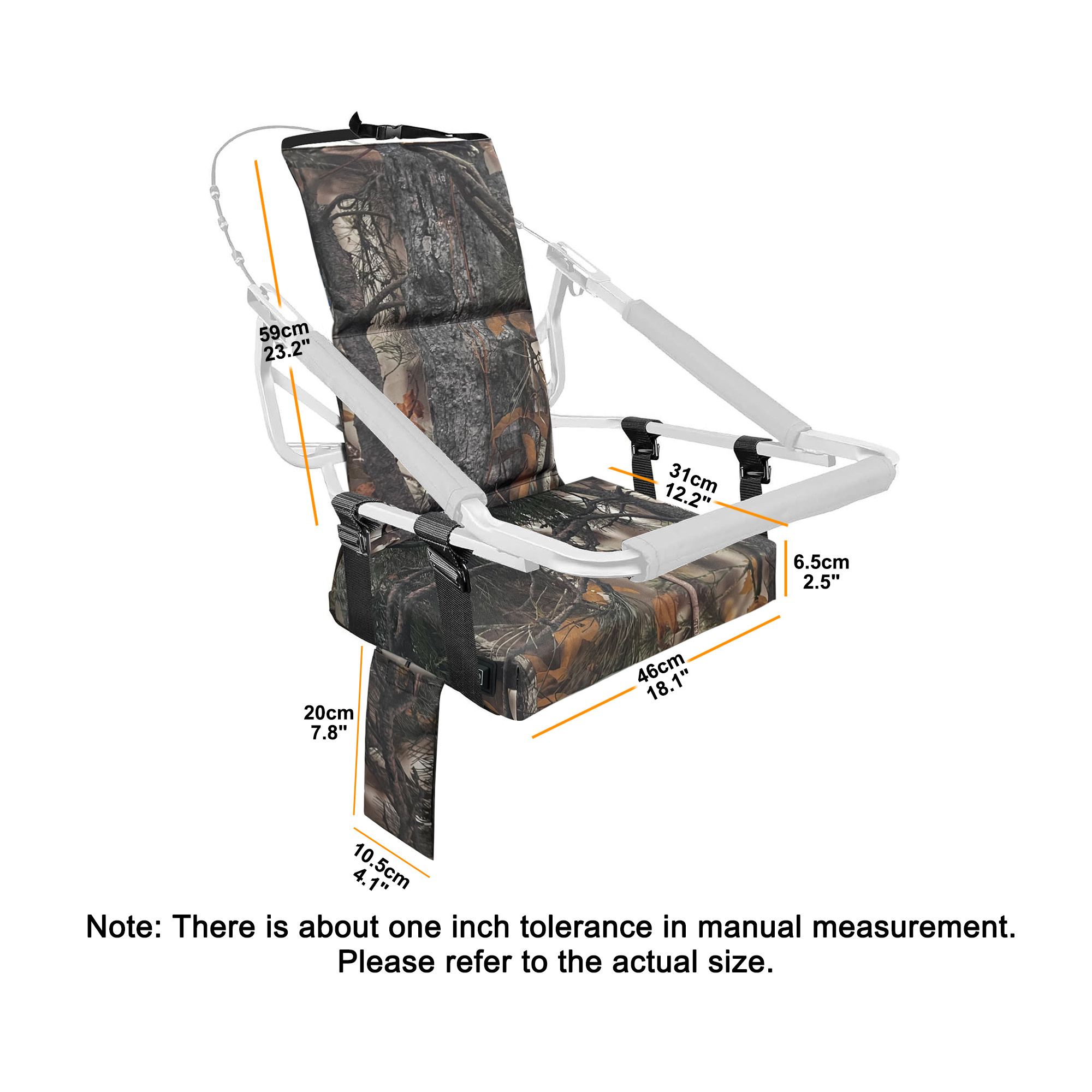 Mydays Tech Optimal Comfort Fusion Tailored Adjustability Enhanced Safety Tree Stand Replacement Heated Seat Cushion for Hunting