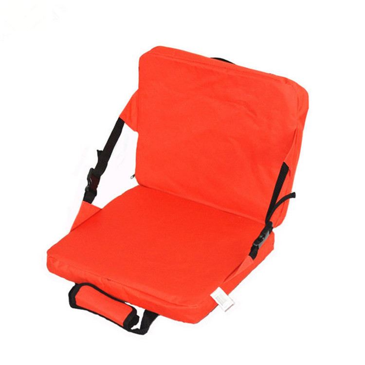 Hot Sales Wholesale Custom Foldable Easy Carry Padded Sports Stadium Seat Cushion with Adjustable Straps