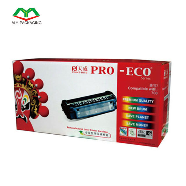 Remanufured Laser Printer Cartridge Box Packaging with Company Logo