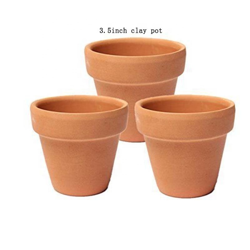 Wholesale Low Moq 2 3 4 5 6 7 8 Inch Indoor Outdoor Mini Clay  Terracotta Pot  Succulent Cactus Pot Desktop