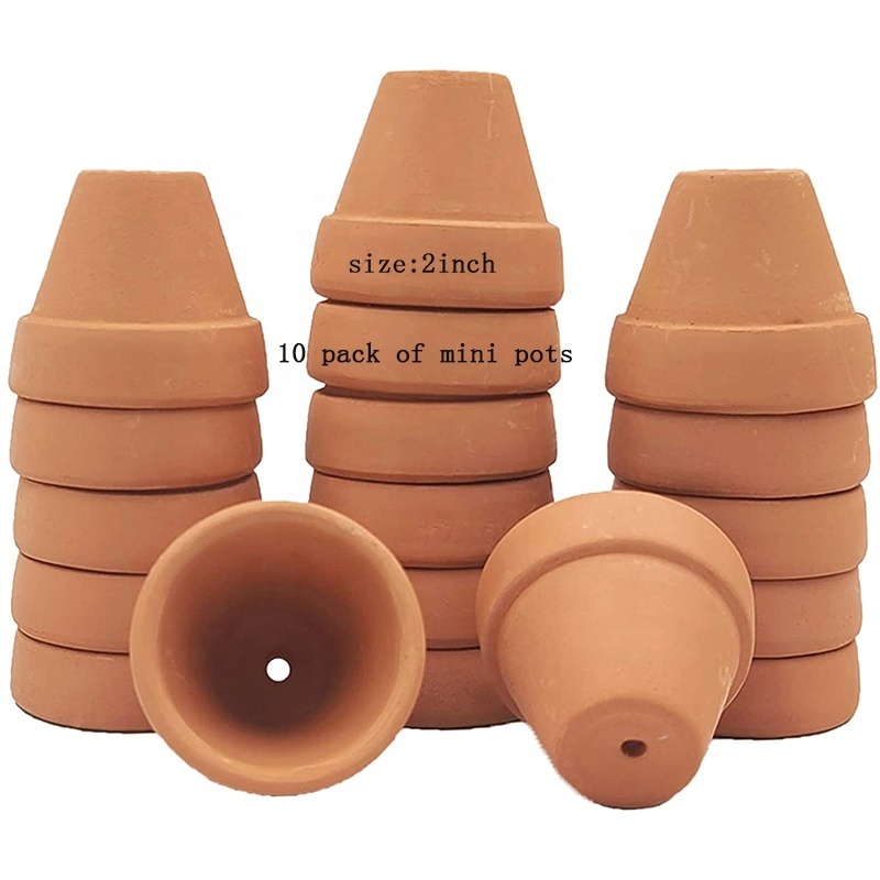 Mini Small Seed Outdoor Bulk Garden Terracotta Clay Succulent Stackable Planter Flower Pot Wholesale