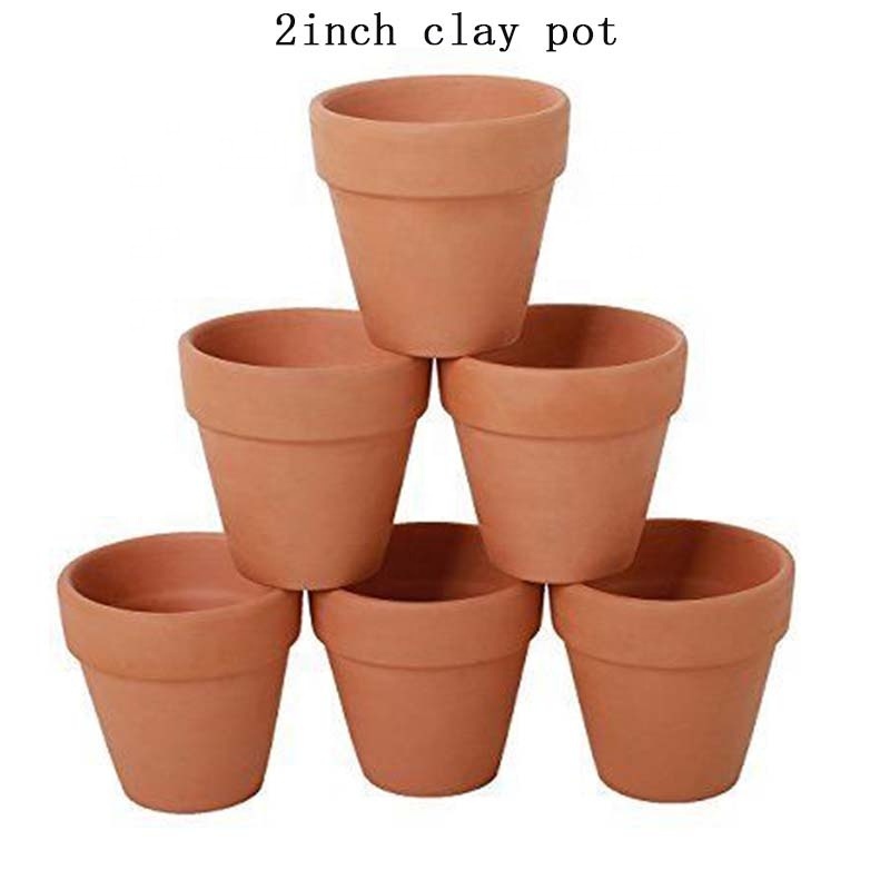 Wholesale Low Moq 2 3 4 5 6 7 8 Inch Indoor Outdoor Mini Clay  Terracotta Pot  Succulent Cactus Pot Desktop