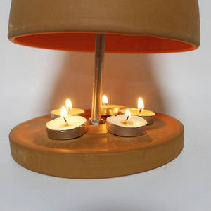 Alternative Self-sufficient Heating Tealight Stove Terracotta Room Candle Heating Pot Clay Flower Pot Heater