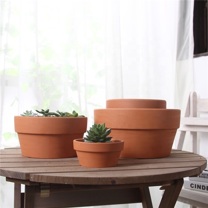 Terracotta Grower Pot Pottery Planters for Succulent Cactus Mini Plant Containers  with Drainage Hole Ceramic Plant Pots