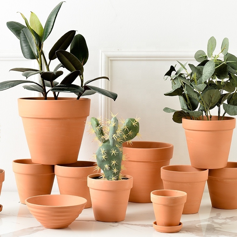 Wholesale Mini Clay Pots Terracotta and Ceramic Cactus Pots for Indoor Plants Designed for Home and Nursery Use Floor Racks