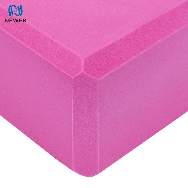 Supportive high density eco custom logo anti-slip pilates lightweight yoga block foam set yoga brick eva yoga block with logo