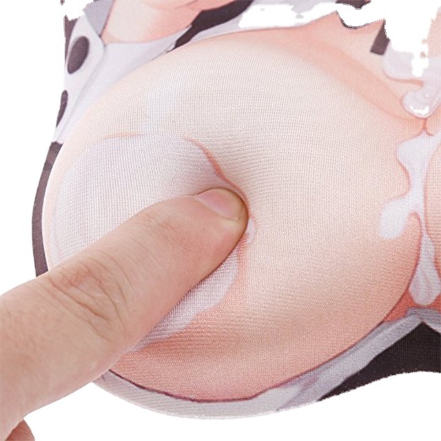 New product high quality Custom 3D Boob Breast Silicone Gel Wrist Rest Super Popular Anime Sexy Girl Oppai Mouse Pad