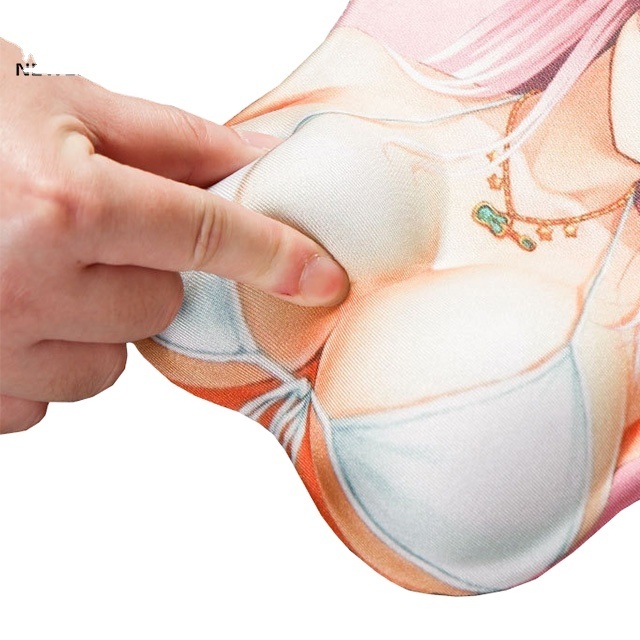 New product high quality Custom 3D Boob Breast Silicone Gel Wrist Rest Super Popular Anime Sexy Girl Oppai Mouse Pad